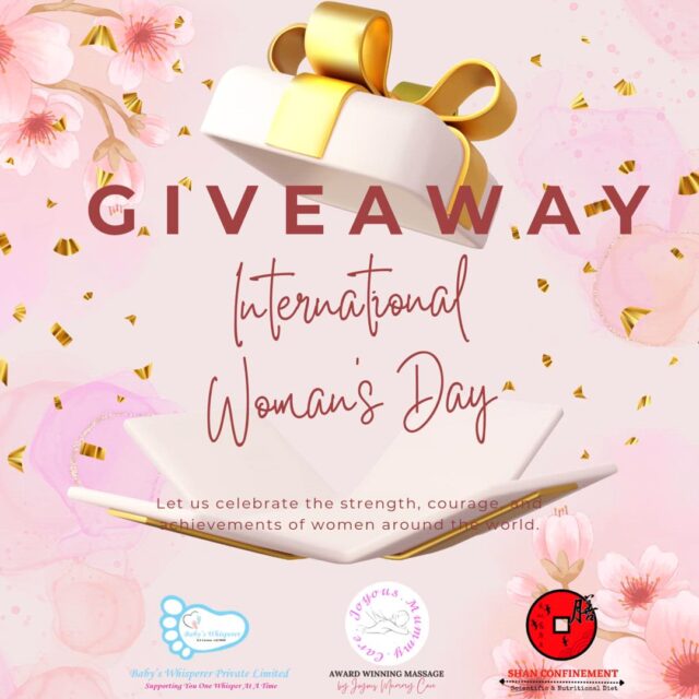 International Women’s Day Giveaway Post

✨ Nominate a strong woman in your life.

Behind every strong child is a woman who gave her everything.
Behind every family is a woman who keeps showing up — even on the hardest days.

This International Women’s Day, we celebrate the strength, resilience, and love of every woman — especially the incredible mothers and mothers-to-be.

To honour the women who nurture life and care for everyone around them, we are gifting a Holistic Maternal Care Experience from our maternal concierge ecosystem.

Because every mother deserves to feel supported, nourished, and cared for.

✨ 1 Grand Winner will receive:
• 3-Day Nourishing Recovery Meals by Shan Food
• Private Lactation Consultation by Baby’s Whisperer 
• $68 Maternal Wellness Voucher by Joyous Mummy Care 

✨ 3 Additional Winners will receive:
• Prenatal / Maternal Care Class Access 
• $38 Nourishing Meal Voucher

How to participate

1️⃣ Follow our page (@babyswhisperer, @shanconfinement, @joyousmummycare) - found in logo
2️⃣ Like this post
3️⃣ Tag 5 woman who inspires you (mother, sister, friends)
4️⃣ Share in the comments why she deserves to be celebrated

💛 Bonus: Share this post to your story and tag us.

Giveaway closes:
15th March 2026, 2359

Let’s celebrate the women who make the world softer, stronger, and brighter.

Happy International Women’s Day.

#WomensDay #StrengthInWomen #CelebrateMothers #MaternalCare #HolisticWellness #EmpowerWomen #SupportMoms #GiveawayTime #NourishingMeals #LactationConsultation #holisticmaternalconcierge #babyswhisperer #joyousmummycare #shanfood