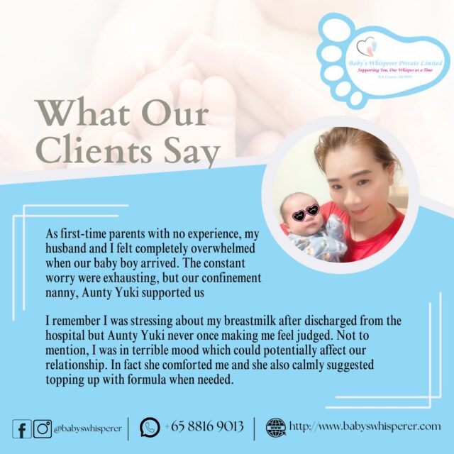 Nobody prepares you for how intense the first month can be — the breastfeeding worries, the sleepless nights, the learning curve of caring for a newborn…

But with the right confinement nanny, you don’t have to figure it all out alone 💛

Swipe to read how Aunty Yuki Kok turned fear, stress and overwhelm into confidence, comfort and joy for this family.

If you’re expecting and want trained, gentle support at home, we’re here for you.

DM to enquire / link in bio

#ConfinementNannySG #BabysWhisperer #PostpartumJourney #NewbornSupport #BreastfeedingSupport